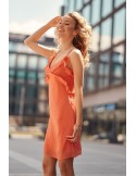 Rochie fermecatoare coral cu volane PR32120 - Magazin online - Boutique